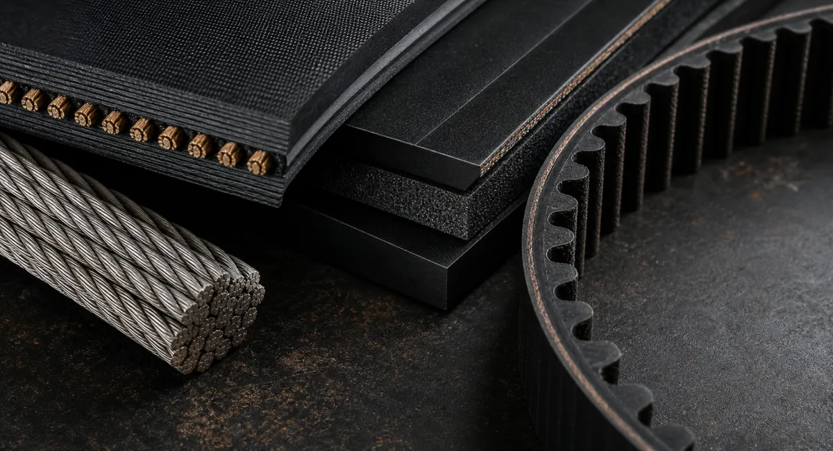 Belt cord and gear detail